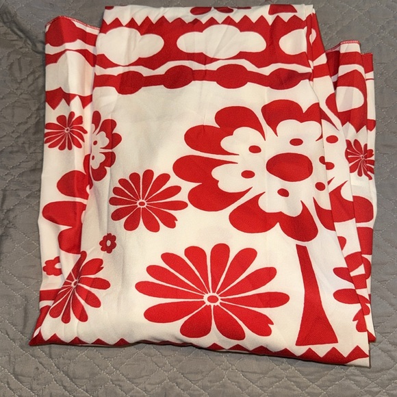 SHEIN Calvaya Women Digital Print Long Strap Boho Asymmetrical Red & White Dress - Picture 5 of 5